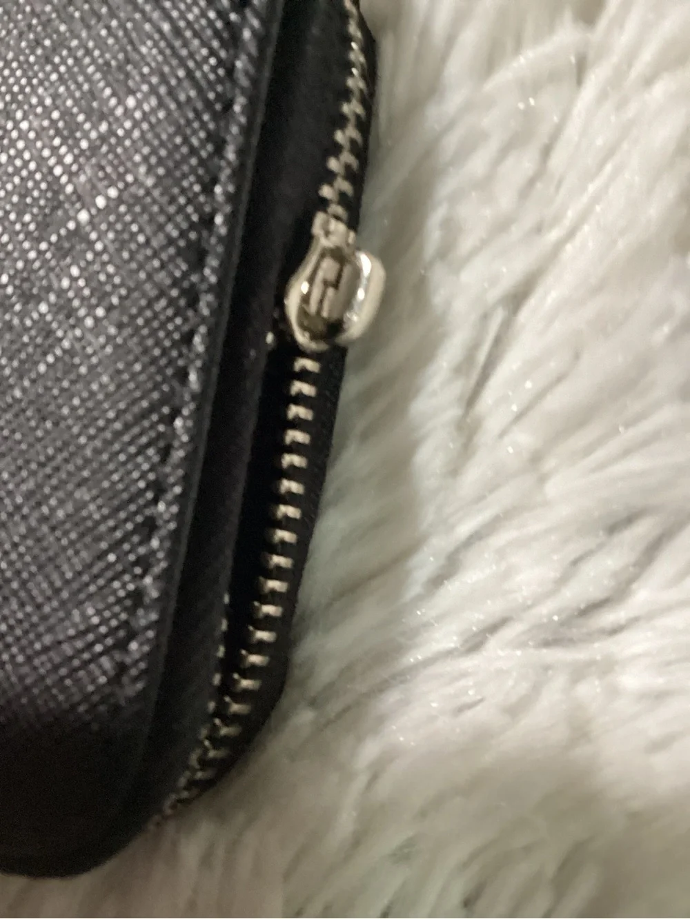 William POLO Black Zip Around Card Holder Wallet
